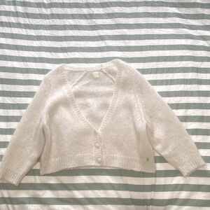 Des Petits Hauts mohair cardigan in white